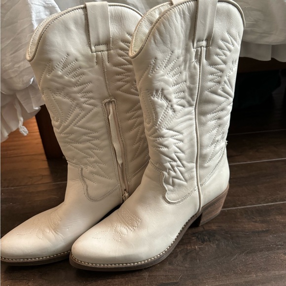 Steve Madden White Cowgirl Boots
